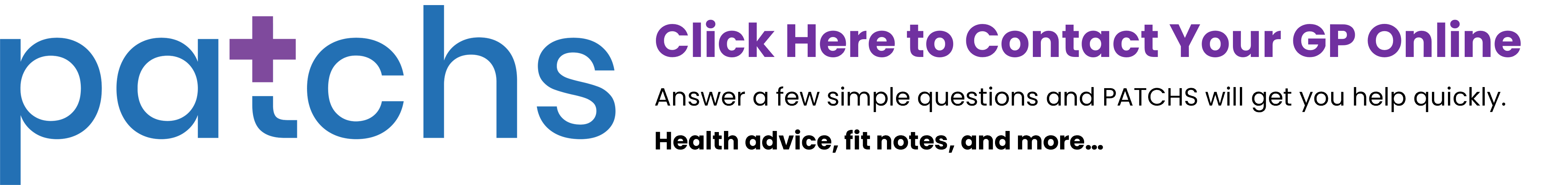 contact your gp practice online using PATCHS